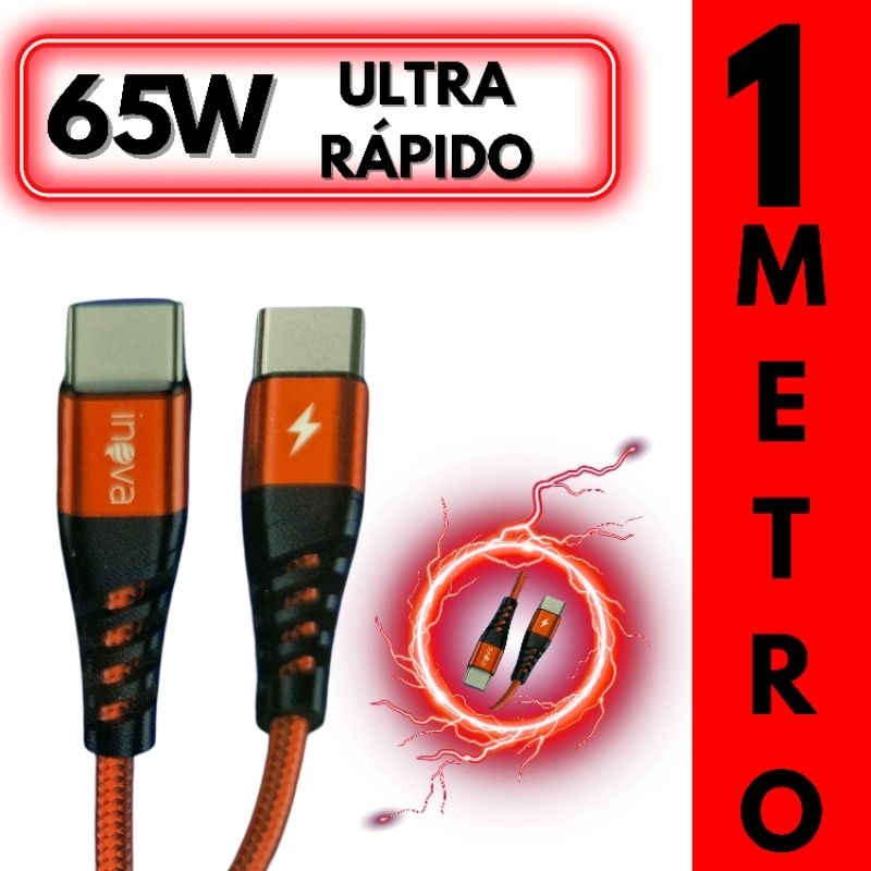 Cabo Carregador ultra Rápido Android Iphone – USB-C TIPO-C