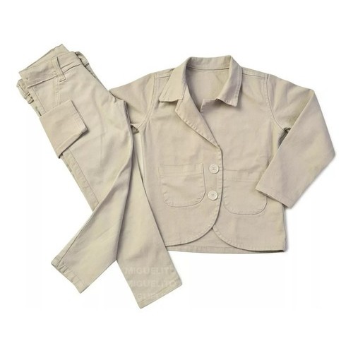Calça Nude com Blazer Nude Infantil
