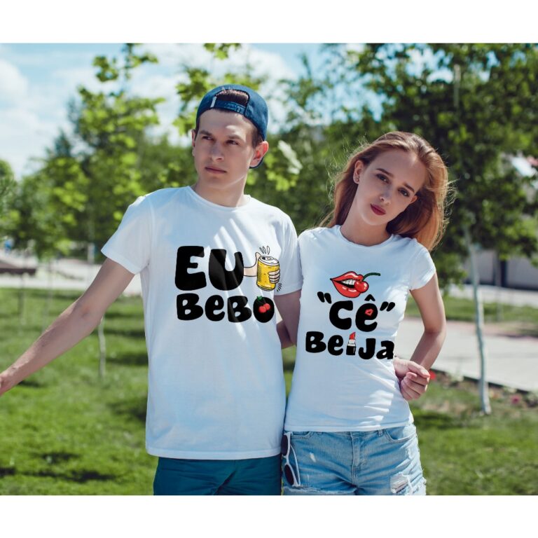 Kit Camisetas para Namorados 100% Poliéster ̵