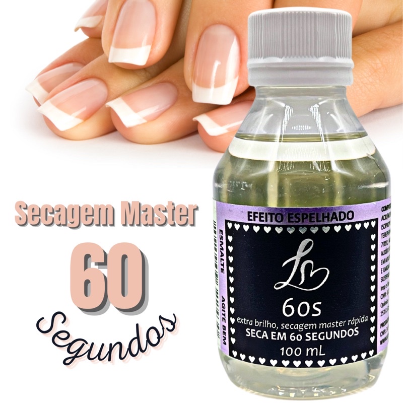 Extra brilho grande 100ml secagem master rápida 60 segundos efeito espelhado