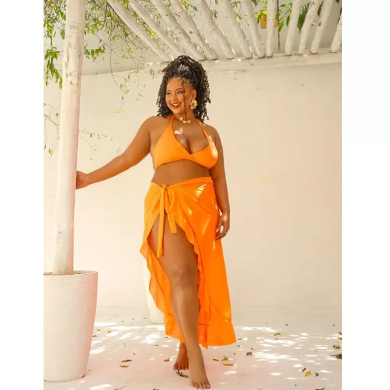Plus Size Saida Verão, Piscina, Praia veste 46 at