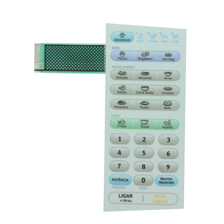 Teclado Micro-ondas Compatível Modelo Me 28 S Auto Relevo