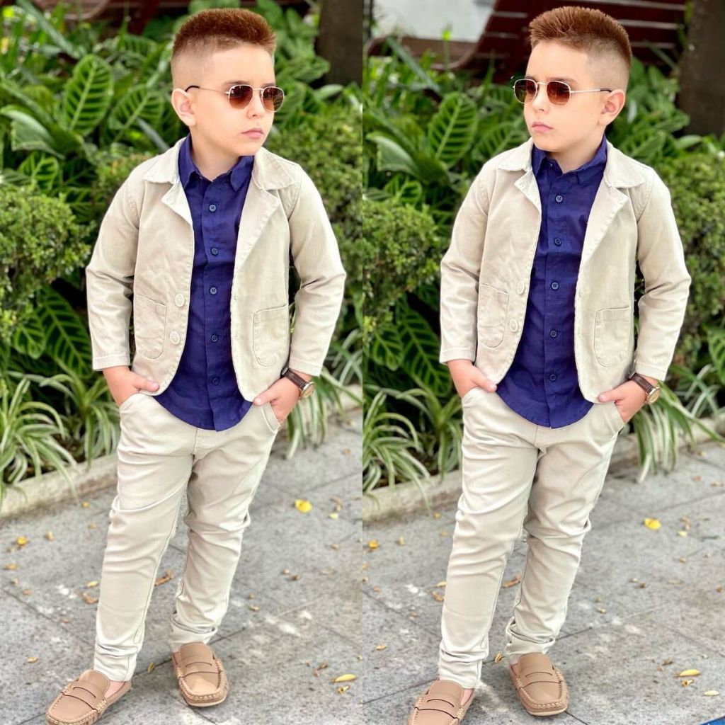 Blaser Social de sarja Menino Kids Infantil Tam 1 ao 16
