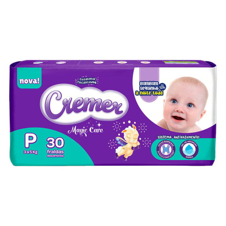 Fralda Cremer Magic Care Tamanho P Pacote Jumbo 30