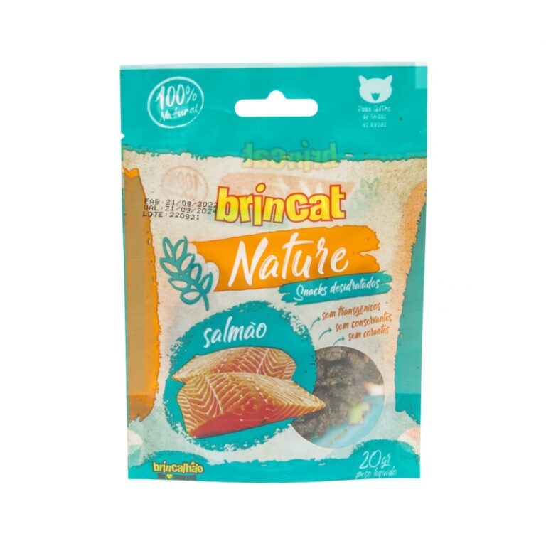 Petisco para Gatos Snacks Nature Brincat Salmao Br