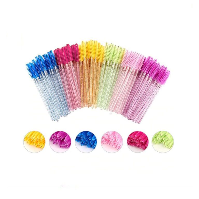 50 Escovinhas Glitter Extensao De Cilios Sobrancel