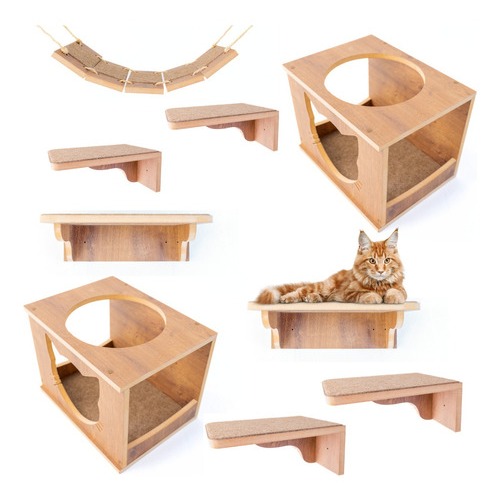 Playground Para Gato 9pcs Nichos e Prateleiras Env