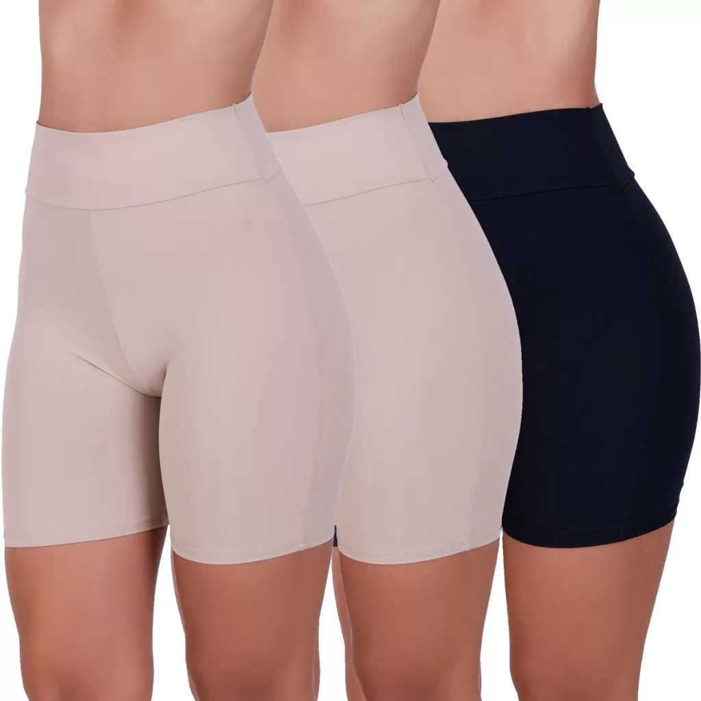 Kit 2  Short Anágua Poliamida Conforto Segunda Pele Feminino Bermuda Moda íntima Lingerie