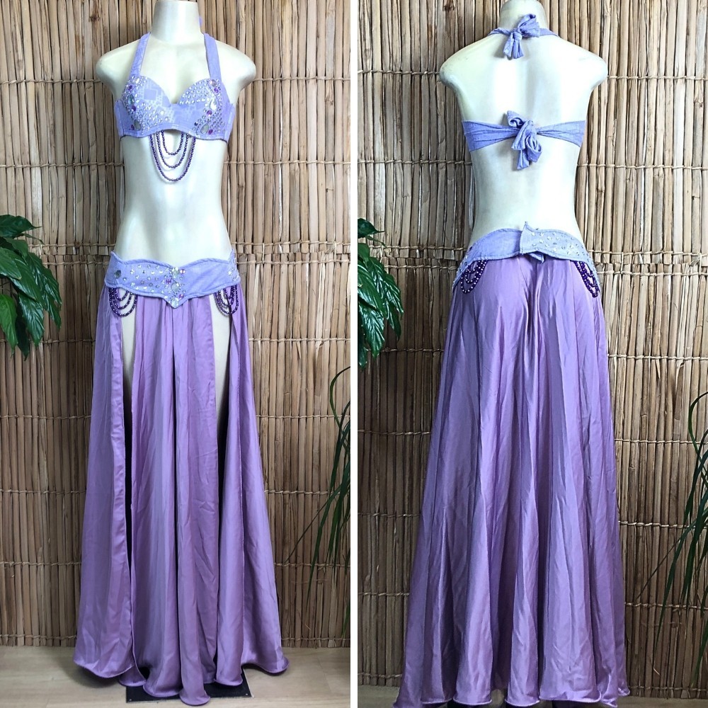 [Liquidação] Dança do Ventre Traje Bordado Completo Pronta Entrega -TPCL-727