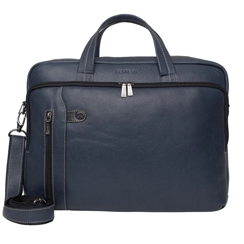 Pasta para Notebook em Couro – Bennesh 60002 – Azul Navy