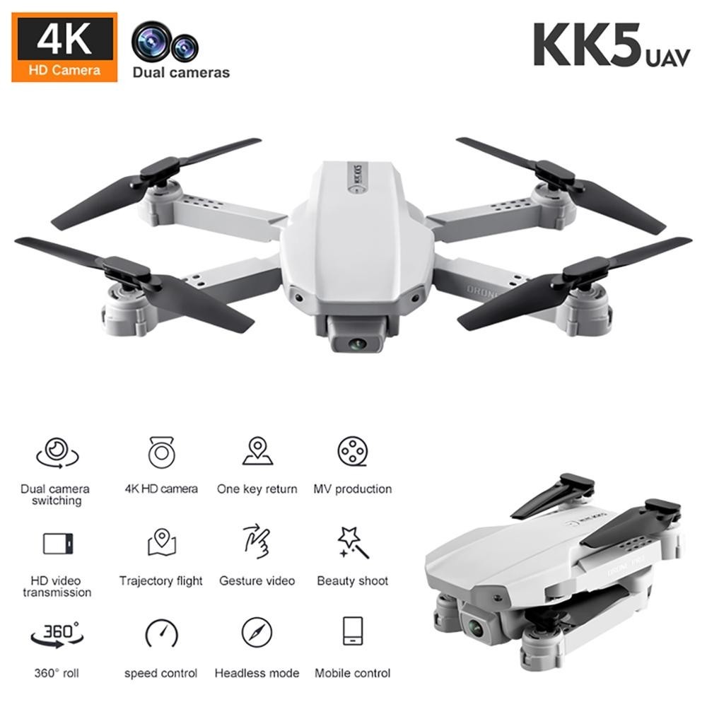 Drone Com Câmera HD KK5 2024 Wi-fi 2.4G Fácil Manuseio Acessórios