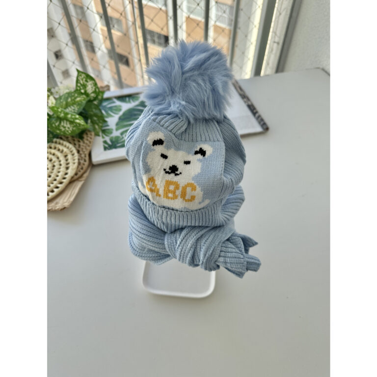 kit Touca Com Cachecol Inverno Meninos TOUCA DESEN