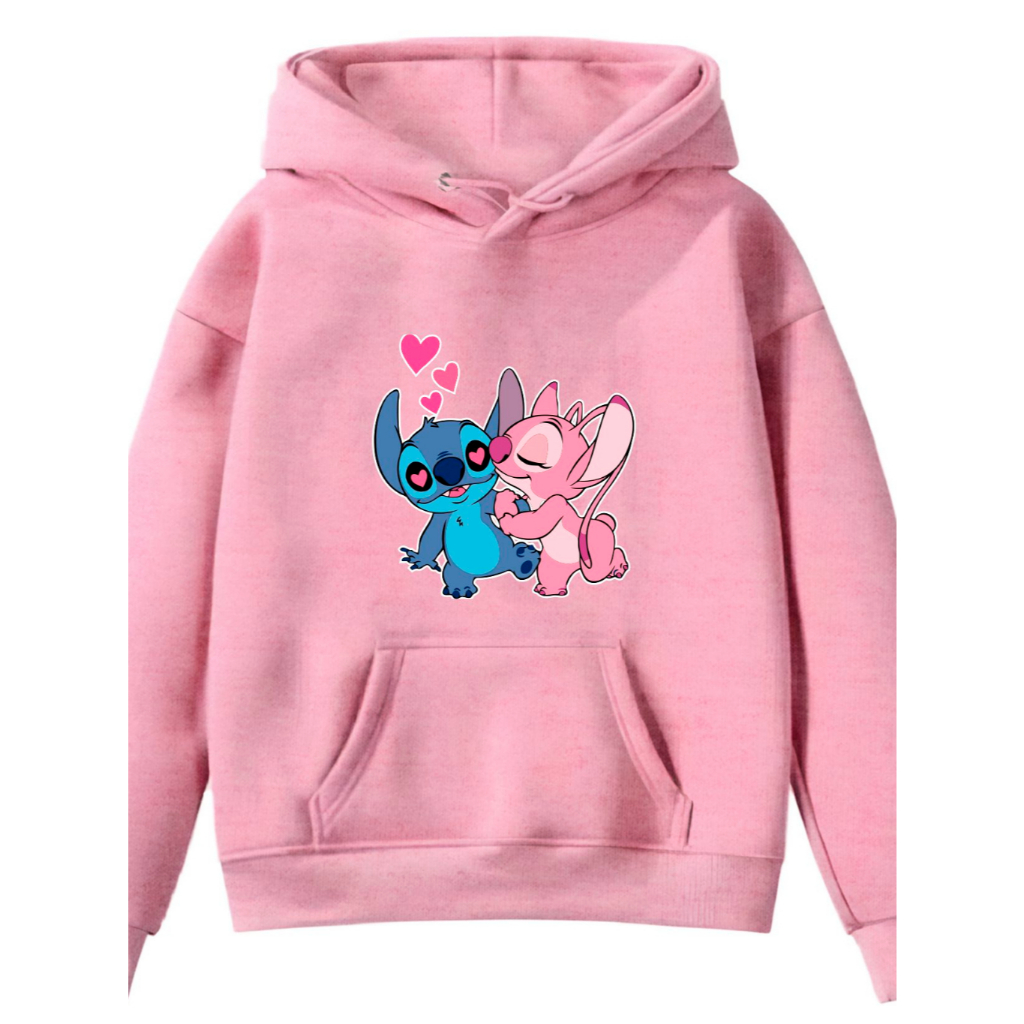 Moletom Infantil Canguru Sti-tch Casal Desenho Infância Tv Diversão Shopping Lazer – Envio Imediato