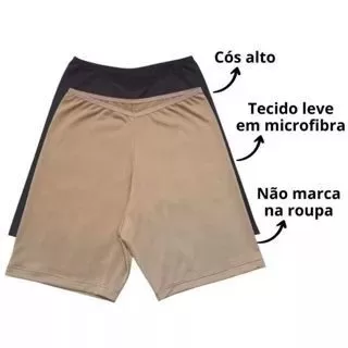 Kit 3 Short Anágua Feminino Segunda Pele Longo De