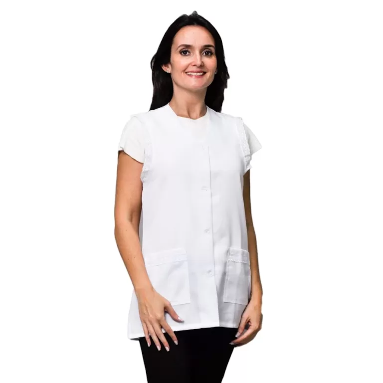 Kit com 10 Jalecos Feminino Acinturado Sem Manga C