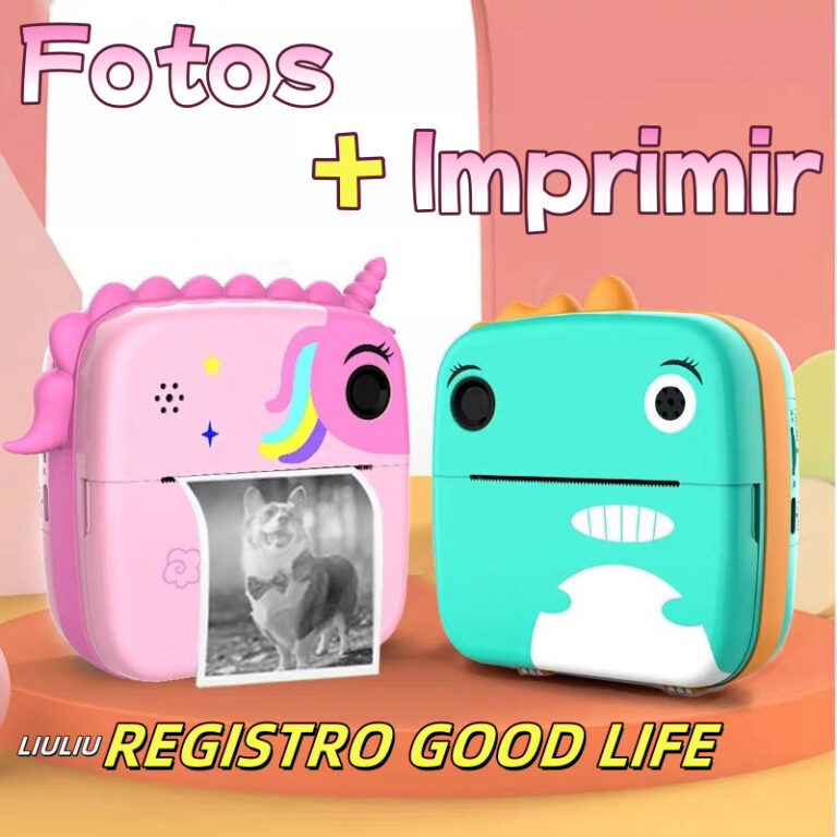 Mini Infantil Câmera Digital Recarregável Impres