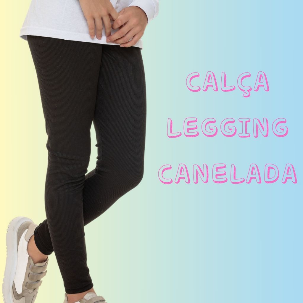 Calça Legging Juvenil Ribana com Elastano Canelada  3155-C2