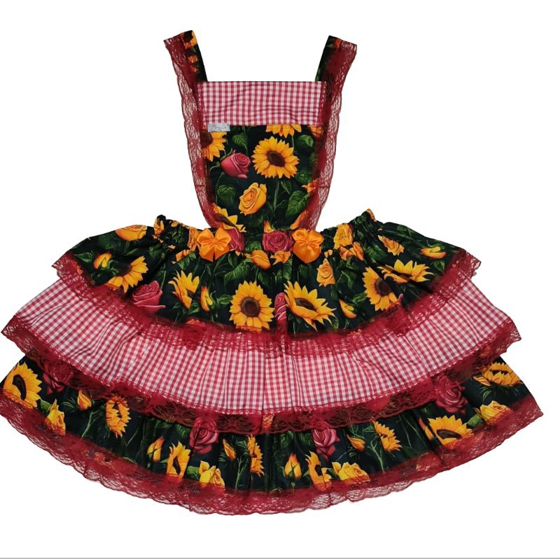 jardineira de festa junina adulto vestido de São João diz PMG