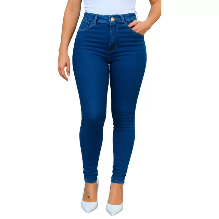 Calça Jeans Feminina Slim E Midi Size Casual Conf