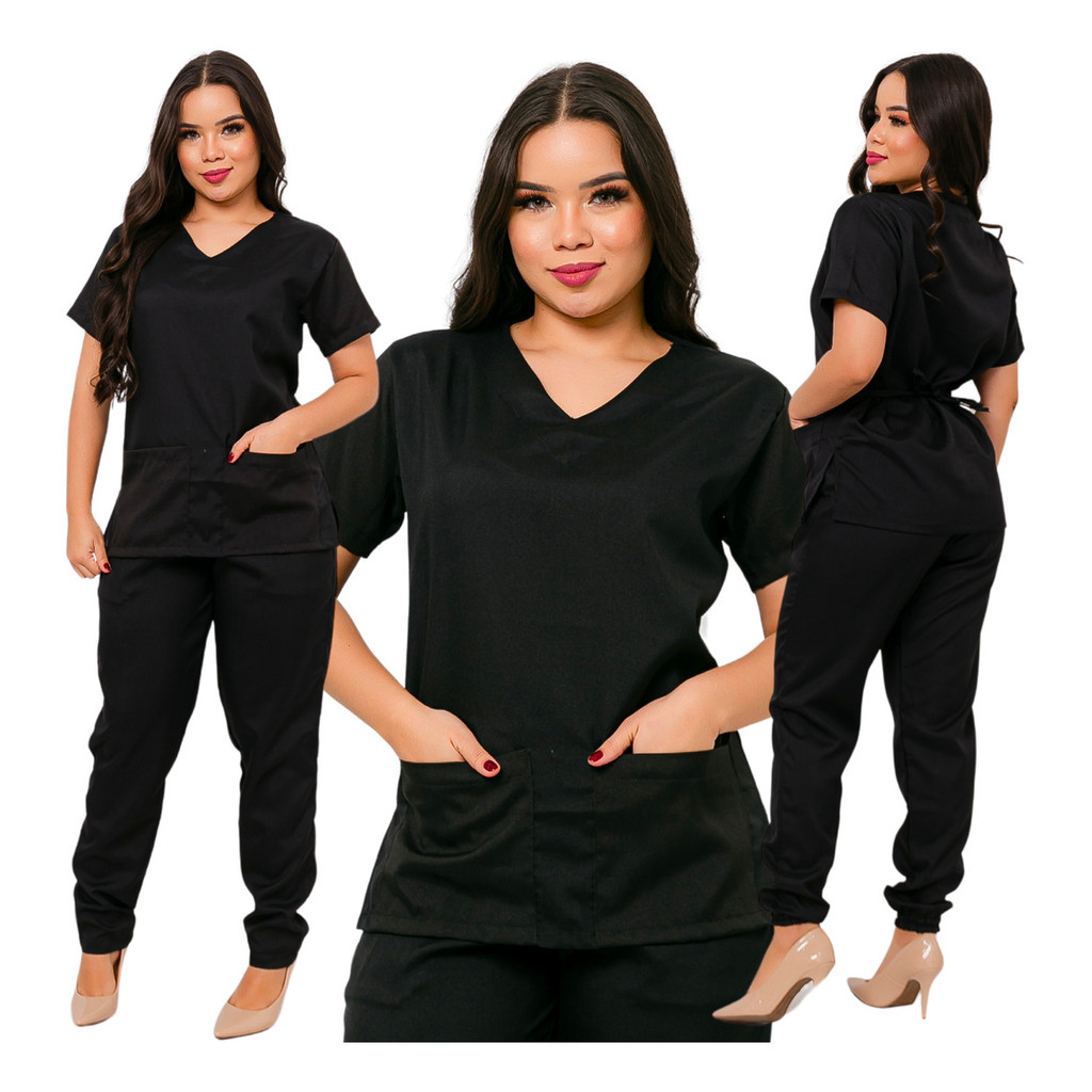 Conjunto Pijama Cirúrgico Feminino Hospitalar Não Amassa