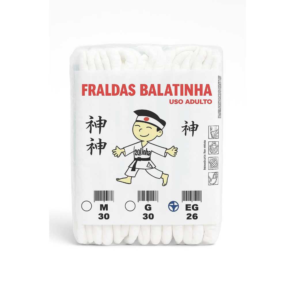 Fralda Geriátrica Balatinha Segunda Linha EG (Extra Grande) c/26 unidades