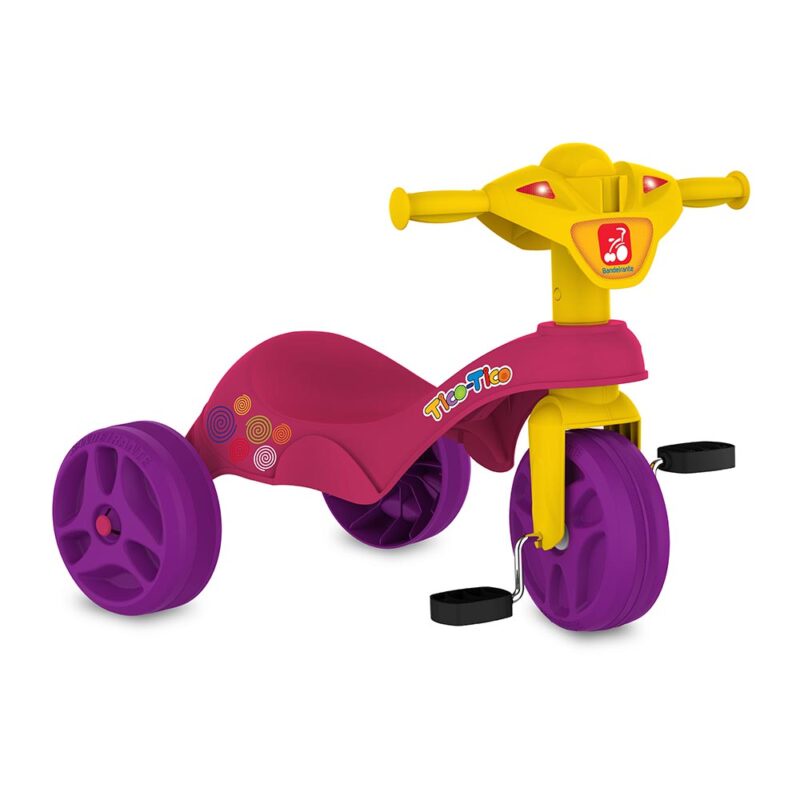 Carrinho de Pedal Triciclo Infantil Tico-Tico Club Rosa – Bandeirante