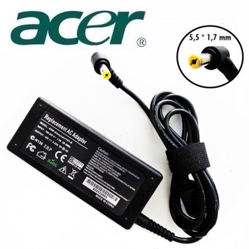 Fonte Carregador 19v 3.42a Para Notebook Acer Aspire Plug 5.5*1.7mm