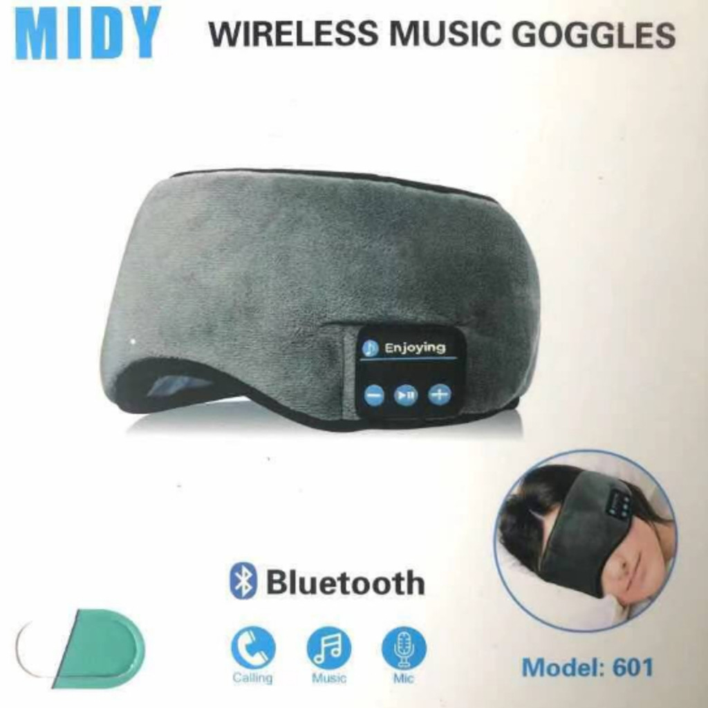 Máscara de Dormir com Bluetooth Recarregável Música por Conectividade Celular, Conforto Ajustável