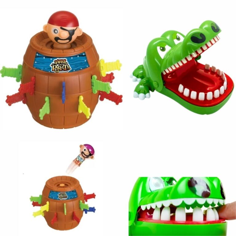 kit Jogos Infantil 2 Jogos Crocodilo e Pula Pirata