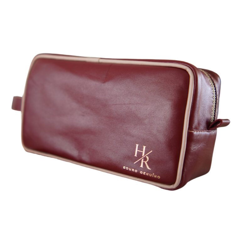 necessaire feminina e masculina de couro bovino le