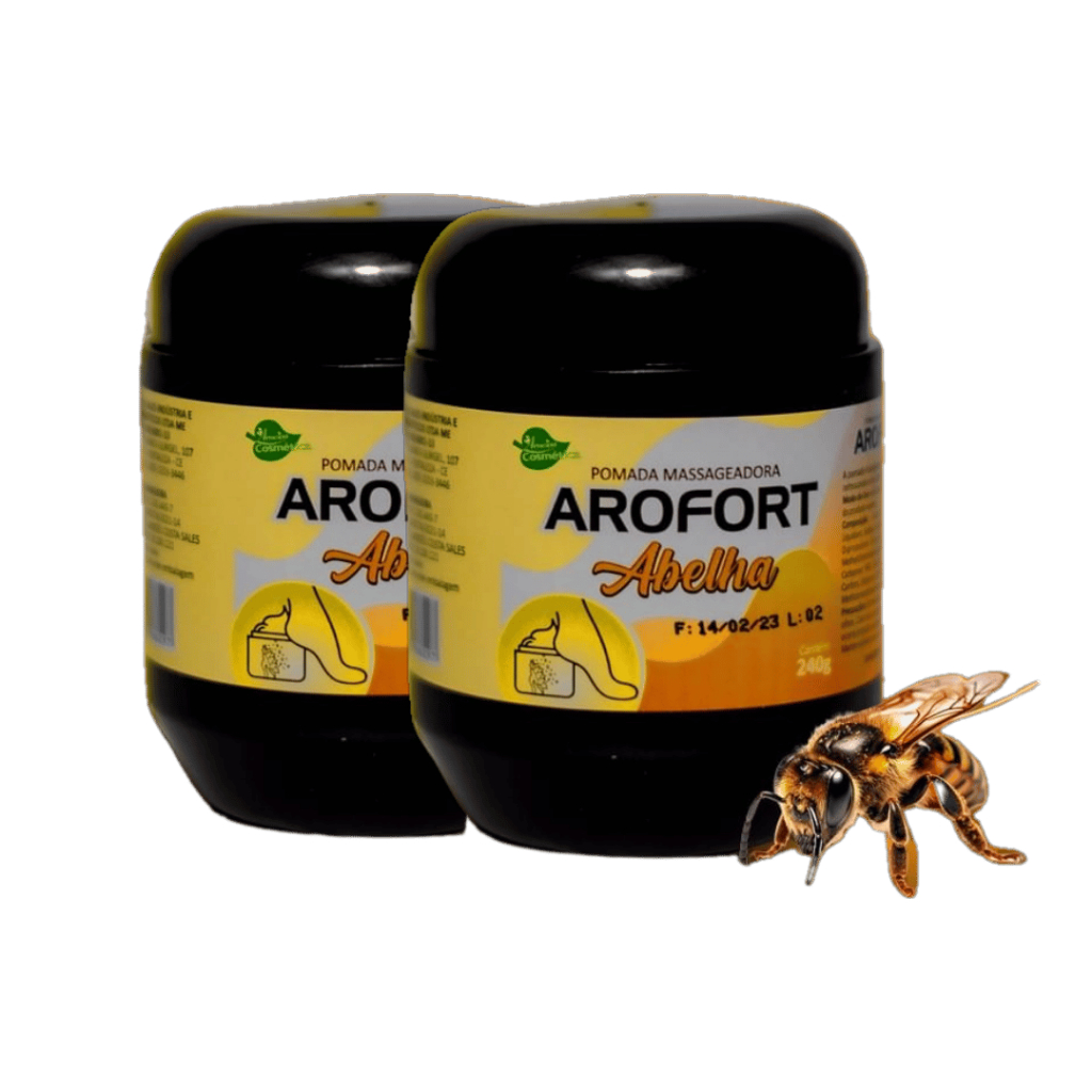 Kit 2 – Pomada Massageadora Arofort Abelha 240g – Aroeira Cosmética – Alívio e Relaxamento