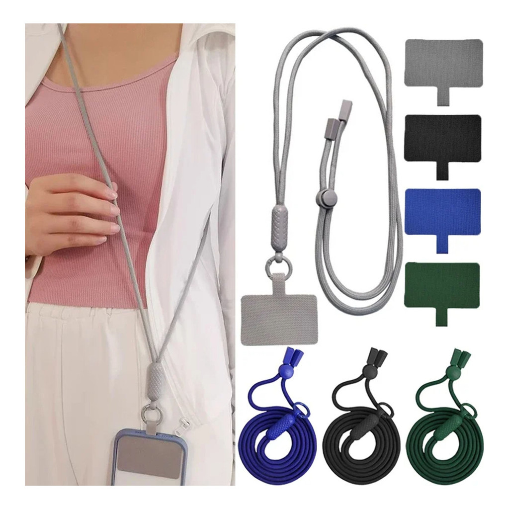 Cordão Alça Pescoço Pulso Resistente Com Ajuste Para Celular Pen Drive