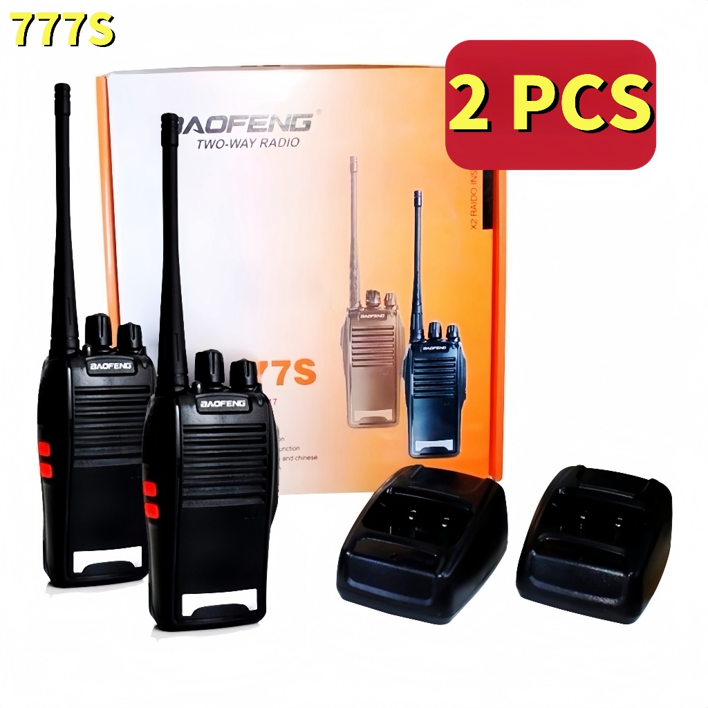 Kit 2 4 6 caixa Rádio Comunicador Walk Talk Baofeng 777s com 16 Canais Alcance de 5 – 12 Km 4 Duas P