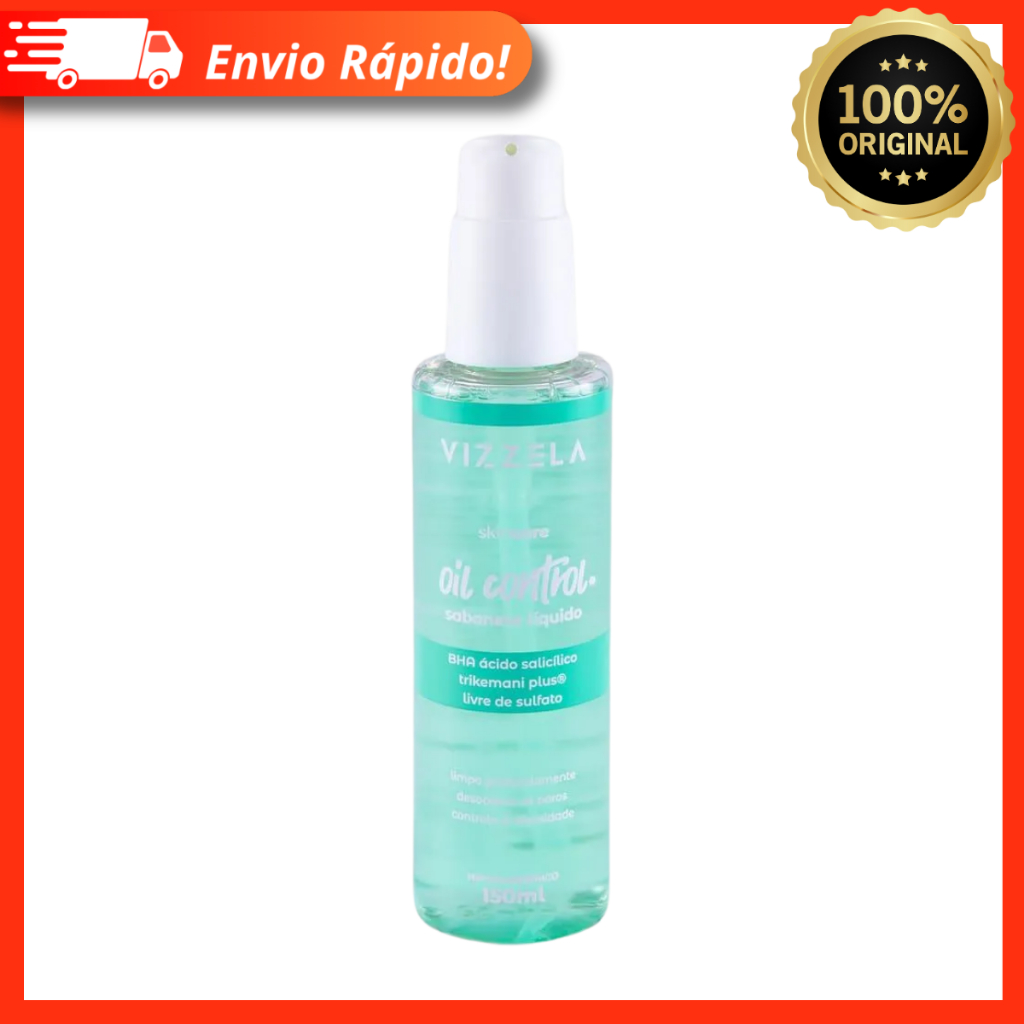 Sabonete Líquido Oil Control 150ml – Vizzela Vegano