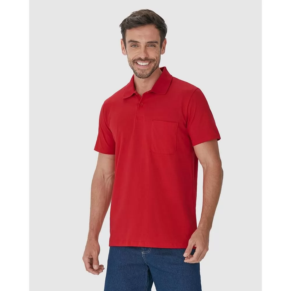 Camisa Polo Básica Masculina Gola Esporte Em Algodão