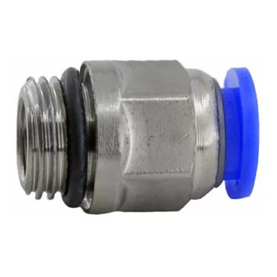 Kit 10 Conexoes Pneumaticas Instantaneas Rosca 1/4 Bsp X 8mm 10 BAR