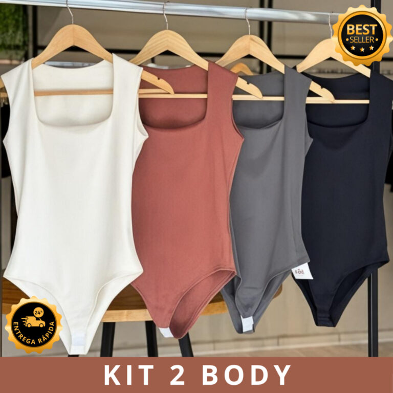 KIT 2 BODY FEMININO SUPLEX REGATA FORRO DUPLO PREM