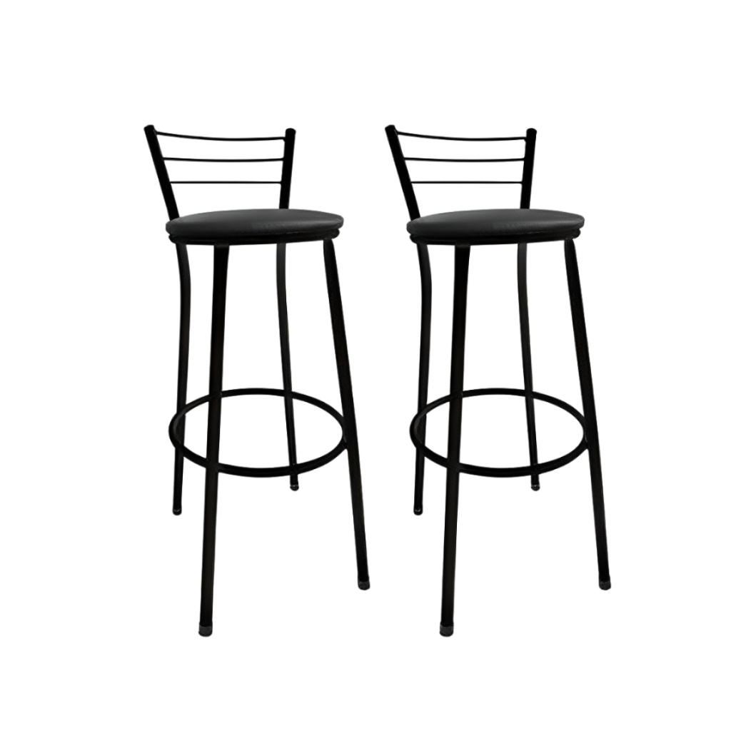 Banquetas Alta Bistrô Bancos Bancada Cozinha Americana Bar Balcão – Direto da Fabrica Kit 2