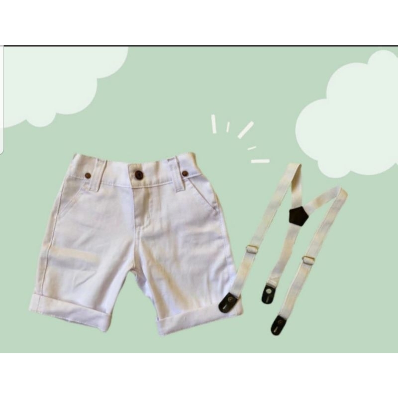 bermuda infantil social branco 6 a 12 meses,1.2 anos e 2.3 anos