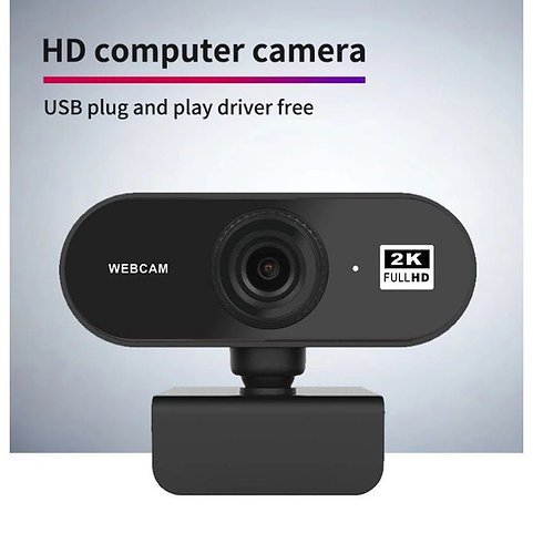 Mini Câmera Webcam 2K HD c/ Microfone Visão 360.