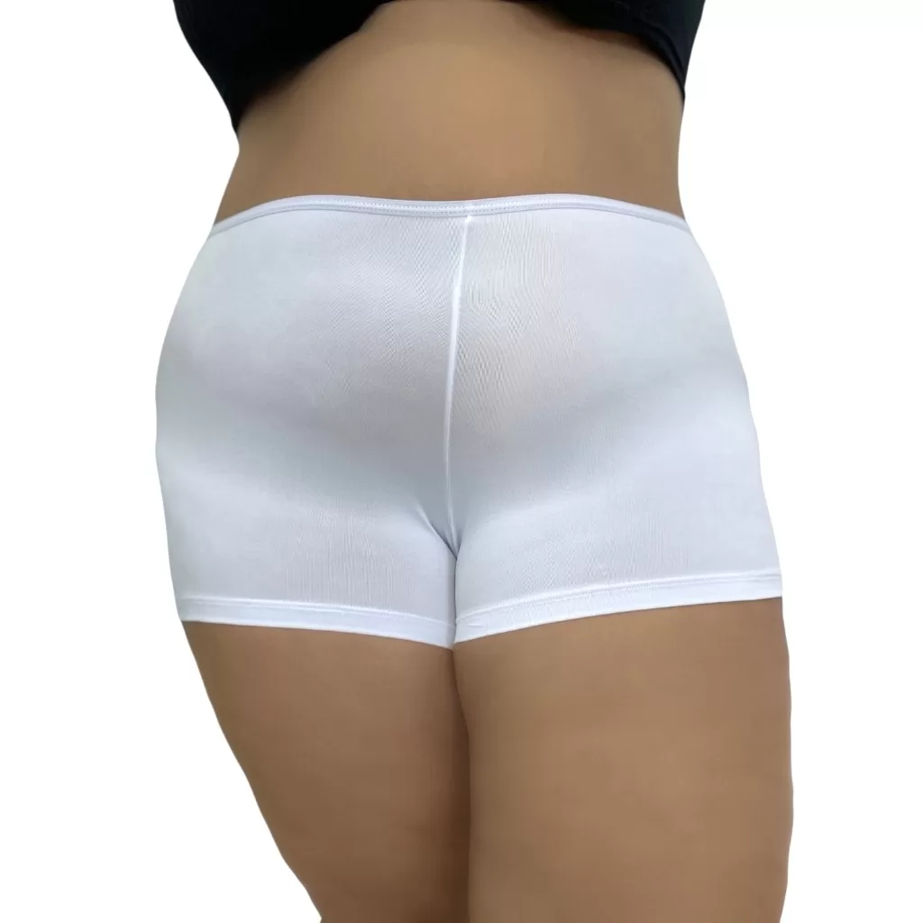 Anágua Plus Size Shortinho Curto Íntimo Lingerie Segunda Pele Conforto Liso Feminino Short Para Saia