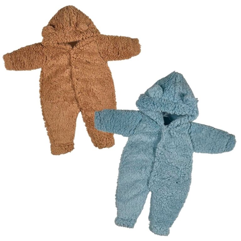 Kit 2 Macacão Pelúcia Bebe Inverno De Pelo Carne