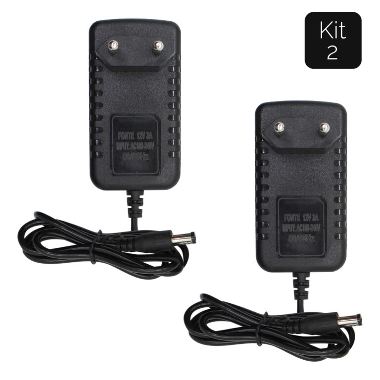 Kit 2 Fonte 3a 12v Estabilizada Chaveada Bivolt Cf
