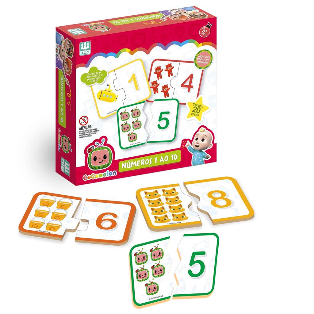 Jogo Educativo Cocomelon Numeros 1 Ao 10 Nig Brinquedos 0511
