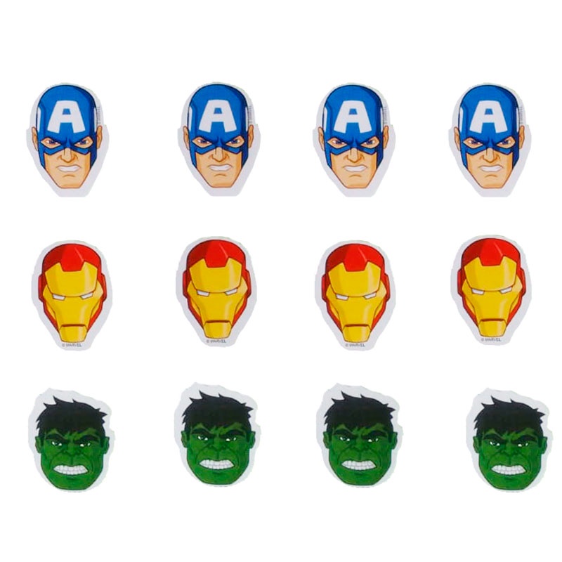 Aplique Impresso Avengers com 12und