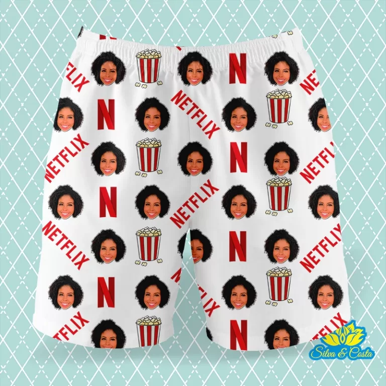 Samba-Canção com Foto Netflix Shorts Masculino P