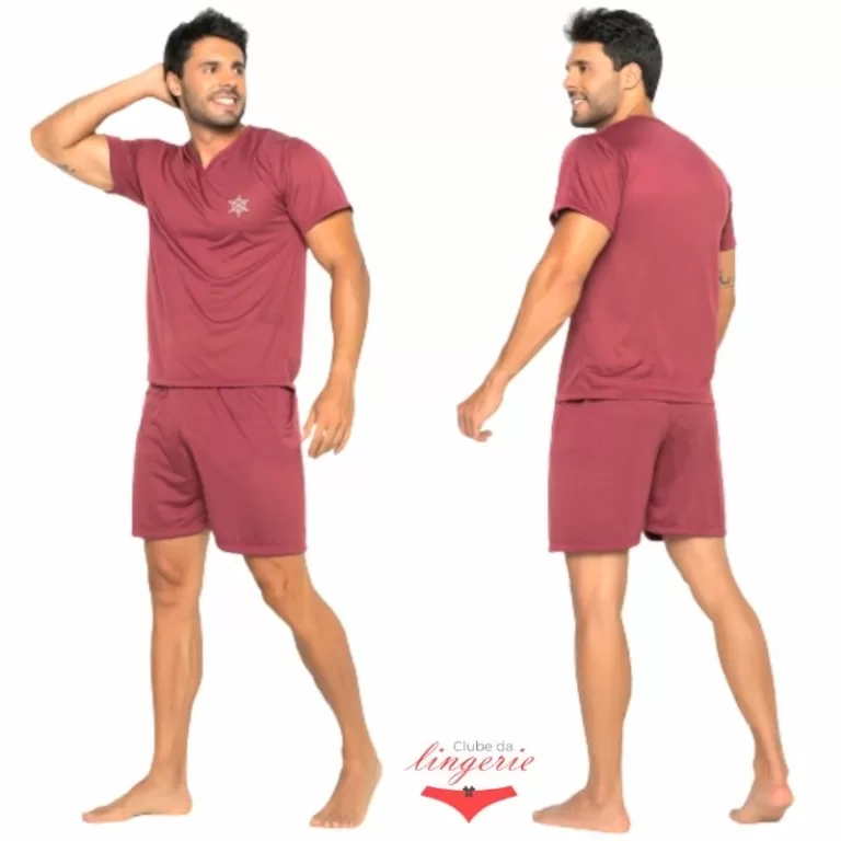 Pijama Masculino 070 Adulto Bermuda Com Camiseta M