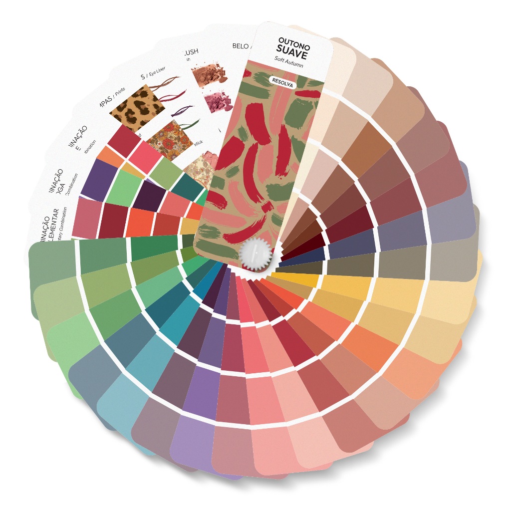 Cartela Paleta De Cores Coloração Pessoal Mini | Outono Suave