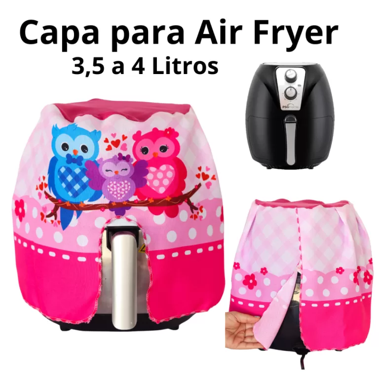 Capa Para Fritadeira Protetora Cozinha Rosa Coruji