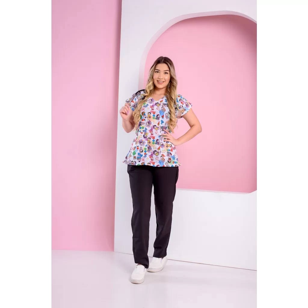 Conjunto Pijama Cirúrgico estampado MONICA BABY